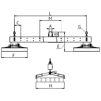 Схема Траверса для плит перекрытия