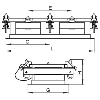 Схема Траверсы для биг-бэгов с автоматической расстроповкой